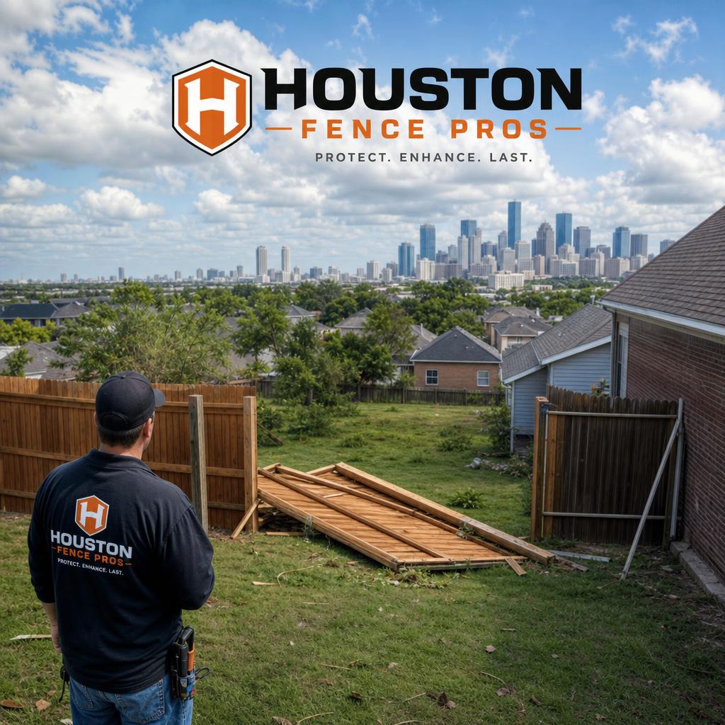 Guide illustration for Fence Storm Damage: What Houston Homeowners Should Do First