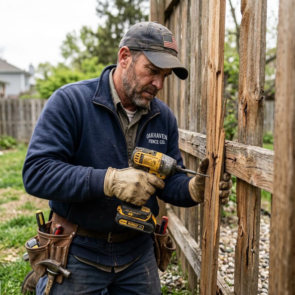 Storm Damage Fence Repair